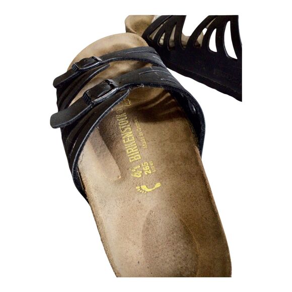 Black BIRKENSTOCK Granada Adjustable Buckle Slip On Sandal Sz 41 10 - Picture 3 of 11